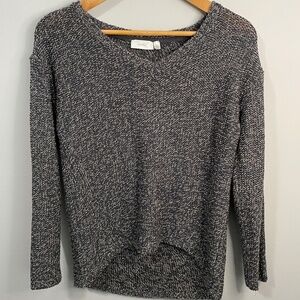 Cloth By RD High/Low Women's Charcoal Loose Knit Sweater Size Medium